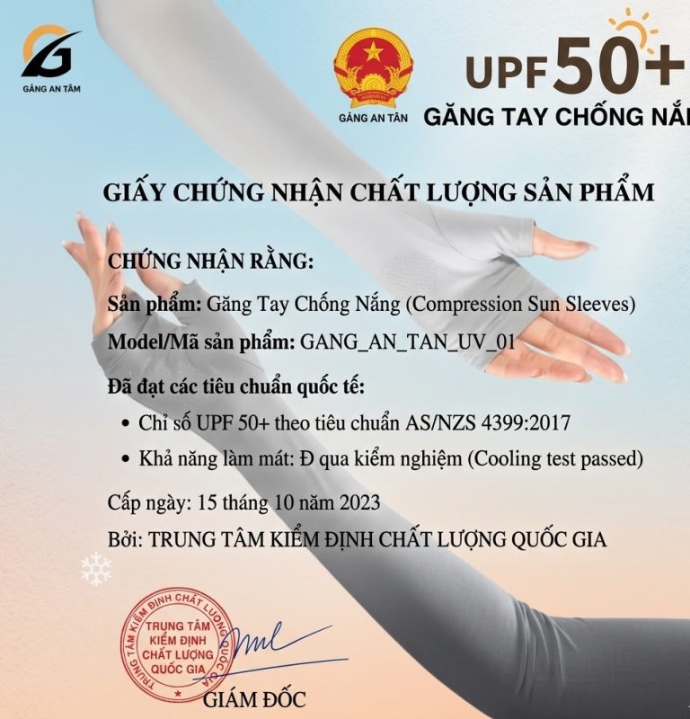 Chứng nhận găng tay chống nắng