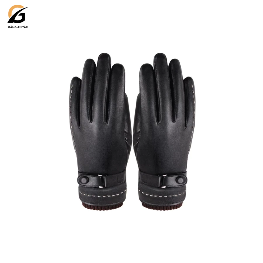 Găng tay da chống nước cảm ứng lót nỉ giữ ấm đi phượt đi chơi - Ảnh 3