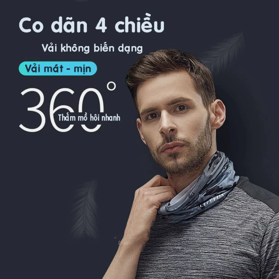 Khăn Đa Năng Cao Cấp Chống Nắng, Khăn Ống Đa Chống Bụi Đi Phượt, Co Dãn 4 Chiều - Ảnh 3